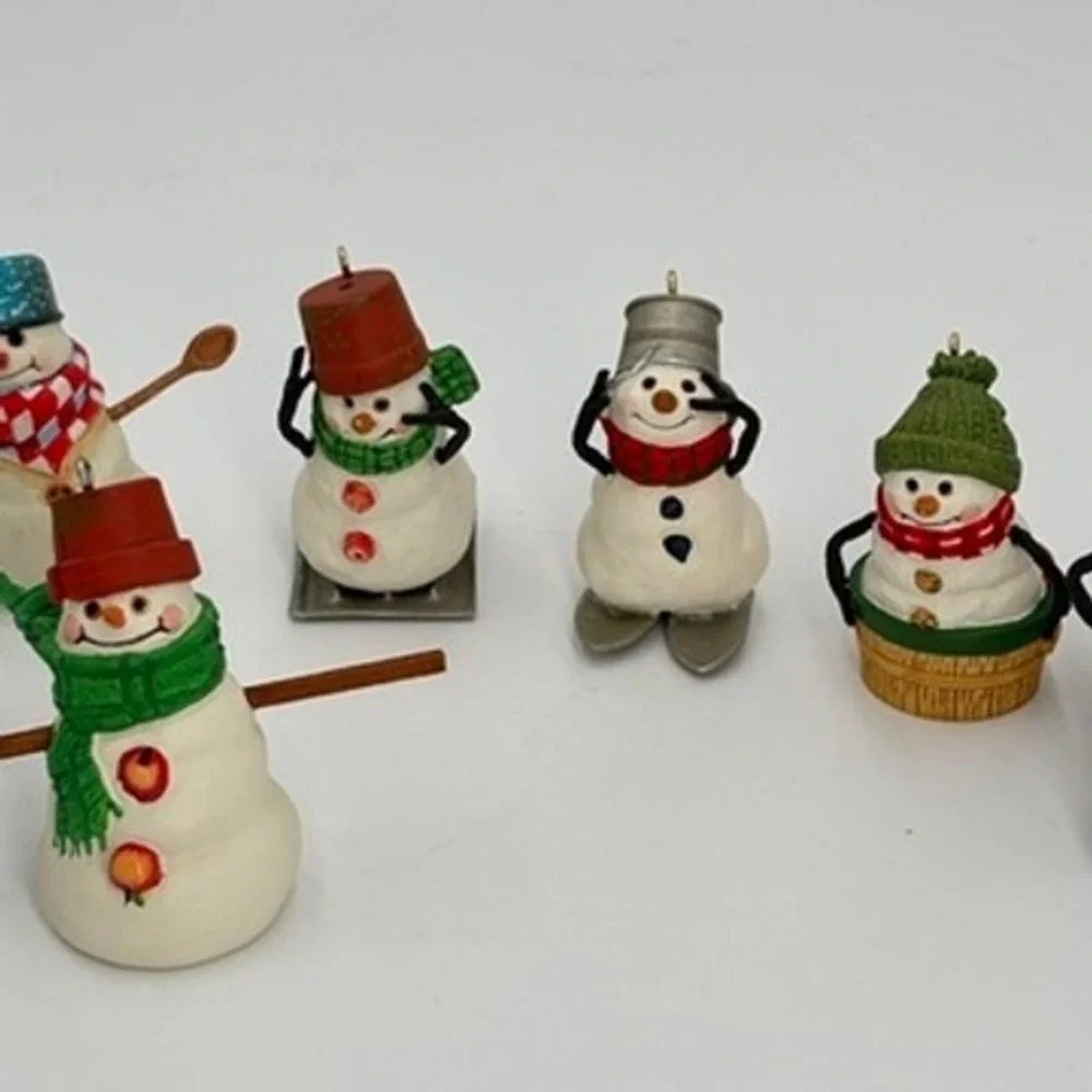 Hallmark Snowmen of Mitford Ornament Lot of 3 Jubilee Race Down‎ Main Street Max